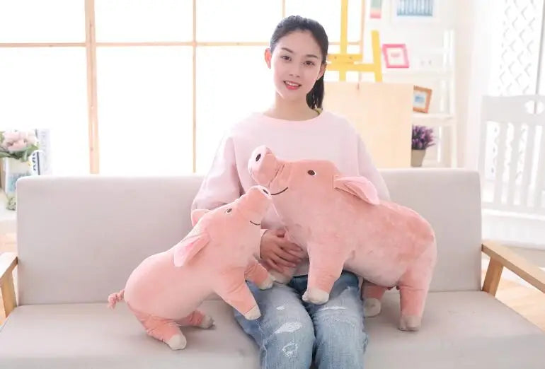 25cm Lifelike Cartoon Pig Plush Toy — Soft Stuffed Animal Doll, Kawaii Birthday Gift for Girls