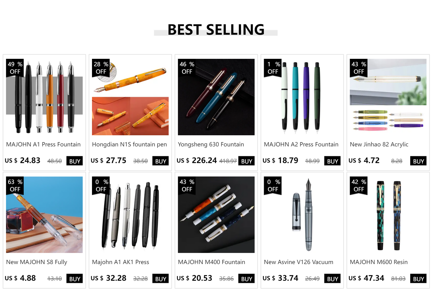 Hongdian N23 Rabbit Year Limited Edition Fountain Pen – Gold Carving High-End Writing Pen for Students & Office Gifts