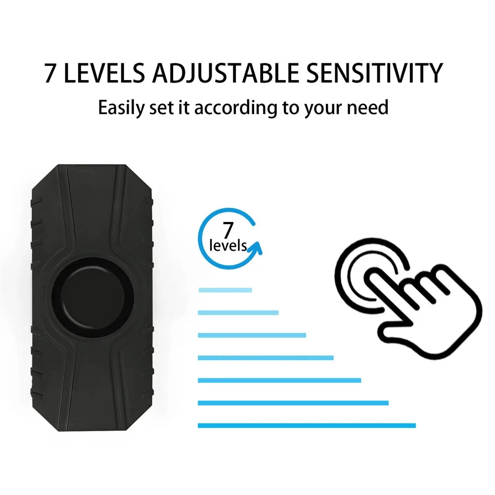 Waterproof Bike and Motorcycle Alarm - USB Chargeable, Electric Bicycle Security with Anti-Loss Wireless Remote Control and Vibration Detector