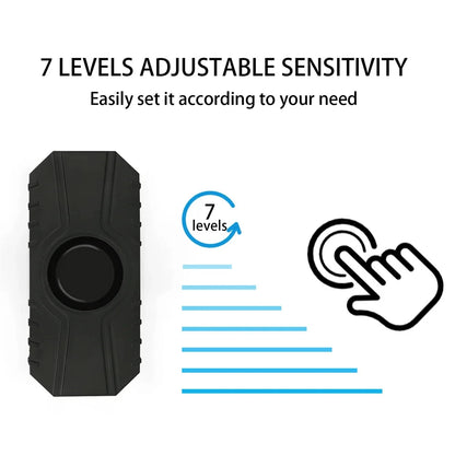 Waterproof Bike and Motorcycle Alarm - USB Chargeable, Electric Bicycle Security with Anti-Loss Wireless Remote Control and Vibration Detector