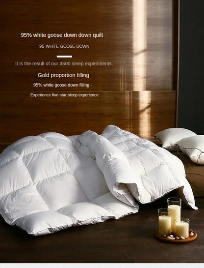 95% White Goose Down Duvet – Five-Star Hotel Quality, Warm Double or Single Goose Down Comforter
