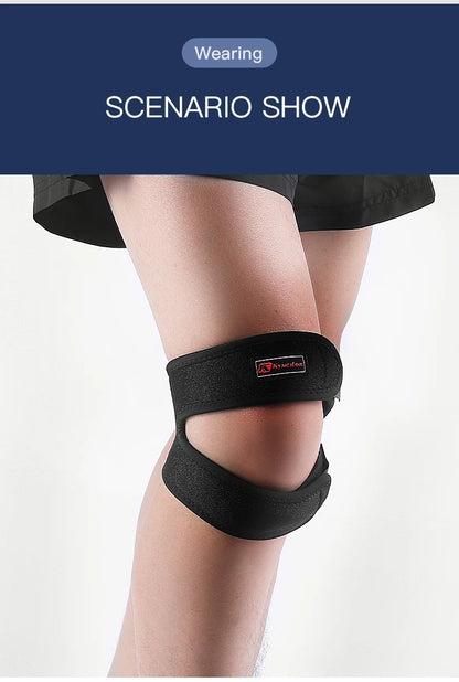 Pressurized Knee Wrap Sleeve — Elastic Support Braces with Pad for Basketball, Tennis & Cycling