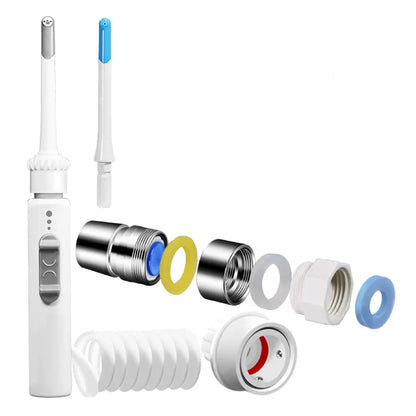 Portable Dental Scaler Faucet Attachment: No Power Supply Needed for Tartar Removal and Oral Cleaning - Water Dental Floss