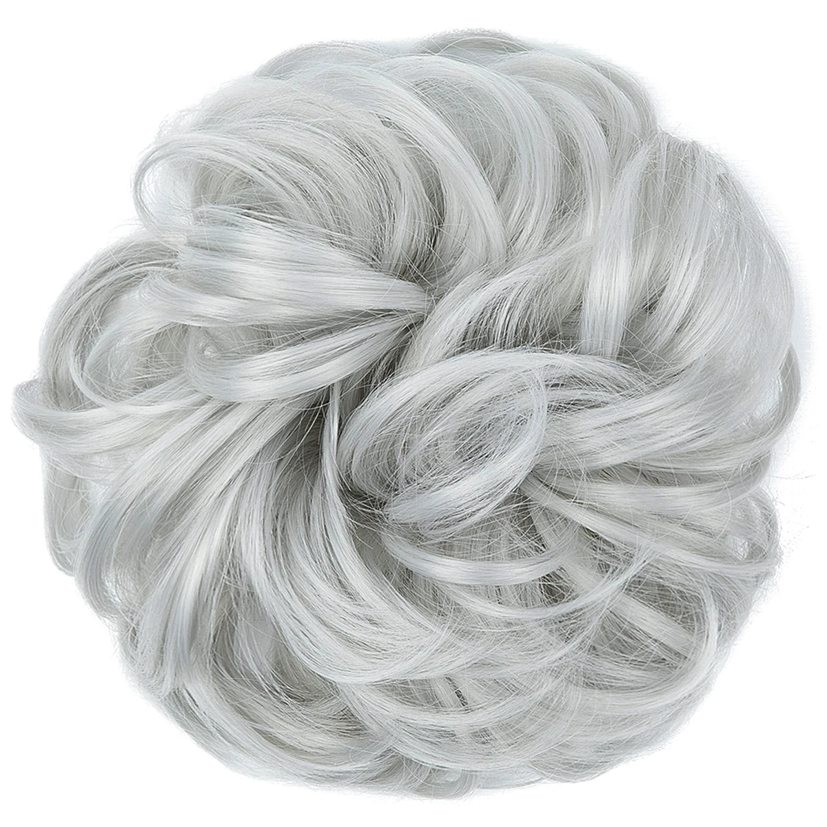 Synthetic Messy Hairpiece Chignon Scrunchie – Blonde & Brown Donut Bun for Women, Elastic Daily Use Hair Extension H9