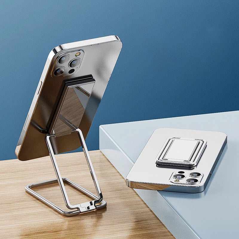 360° Rotating Metal Phone Ring Holder - Foldable Finger Grip and Kickstand for iPhone 15/16 Pro Max, Xiaomi, and Huawei
