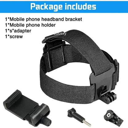 Mobile Phone & Action Camera Chest Harness – Head Strap Mount Kit for iPhone, Samsung, GoPro, DJI, AKASO