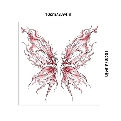 Butterfly Waist Tattoo Sticker - Waterproof Long-Lasting Realistic Temporary Tattoo for Lower Abdomen Design