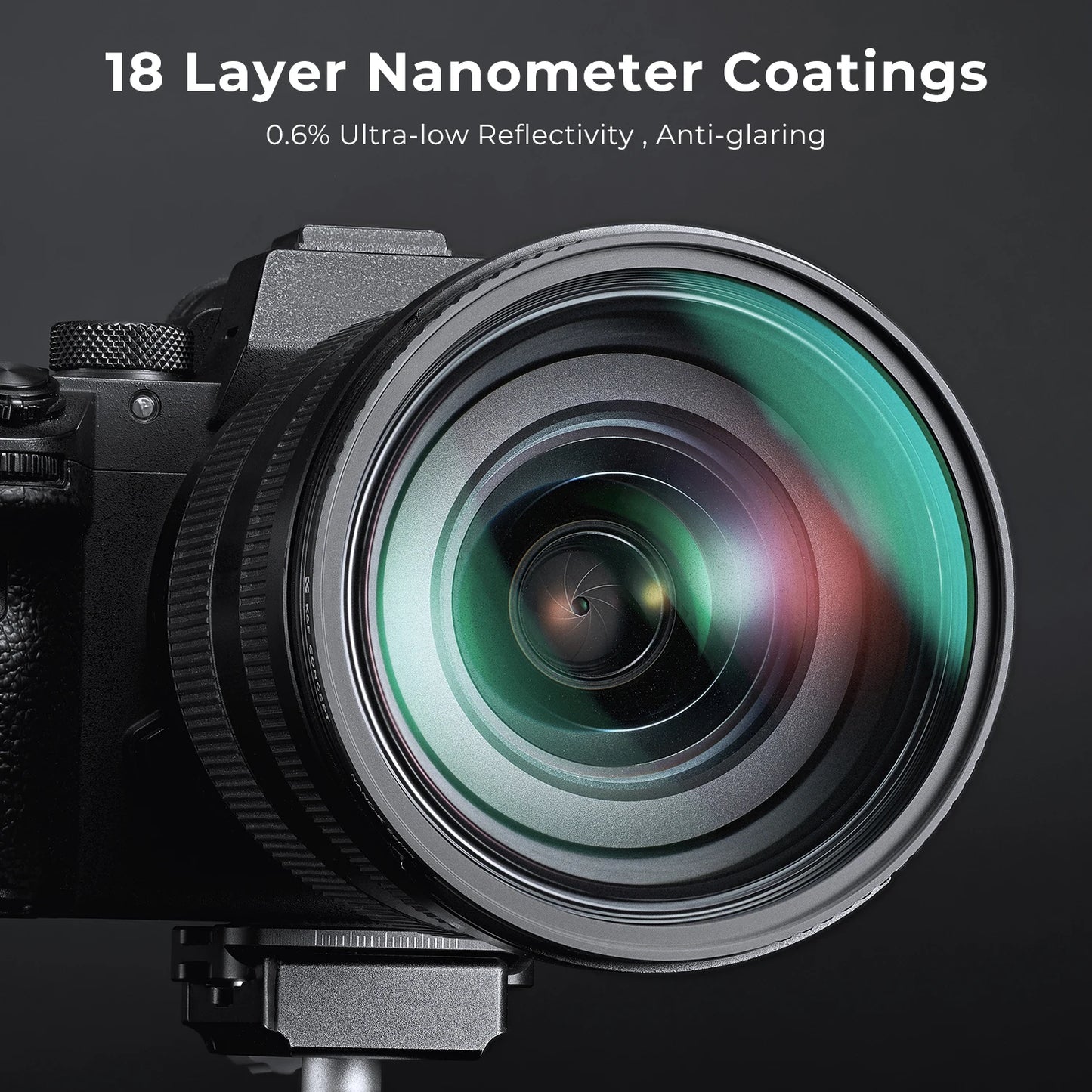 K&F Concept Black Mist Diffusion Filter 1/4 1/8 Multi-Coated, Compatible with Nikon DSLR Lenses, Sizes 49mm to 82mm