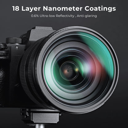 K&F Concept Black Mist Diffusion Filter 1/4 1/8 Multi-Coated, Compatible with Nikon DSLR Lenses, Sizes 49mm to 82mm