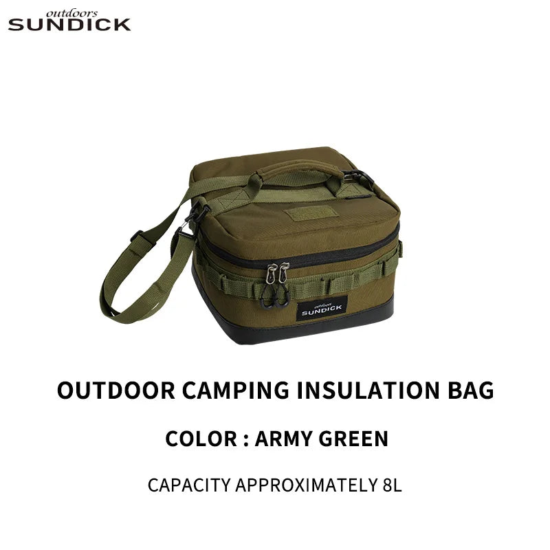 Camping Insulated Bowl & Cup Storage Bag – Outdoor Portable Lunch Bag, Available in Black, Brown, Army Green, and Camo