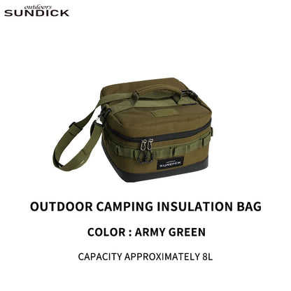 Camping Insulated Bowl & Cup Storage Bag – Outdoor Portable Lunch Bag, Available in Black, Brown, Army Green, and Camo