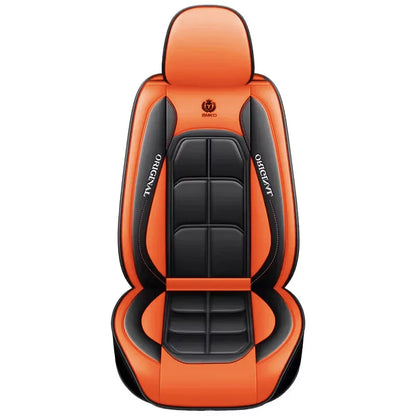 Universal Full Leather Car Seat Cover - All-Season Driver & Passenger Seat Cushion Pad