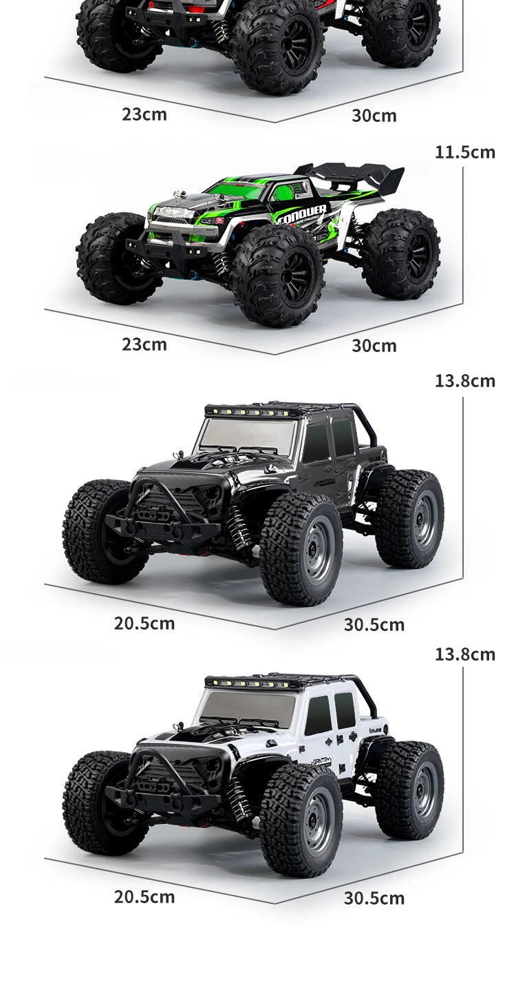 1:16 4WD RC Car – 70KM/H High-Speed Drift Monster Truck with LED, Remote Control, 4x4 for Kids, WLtoys 144001