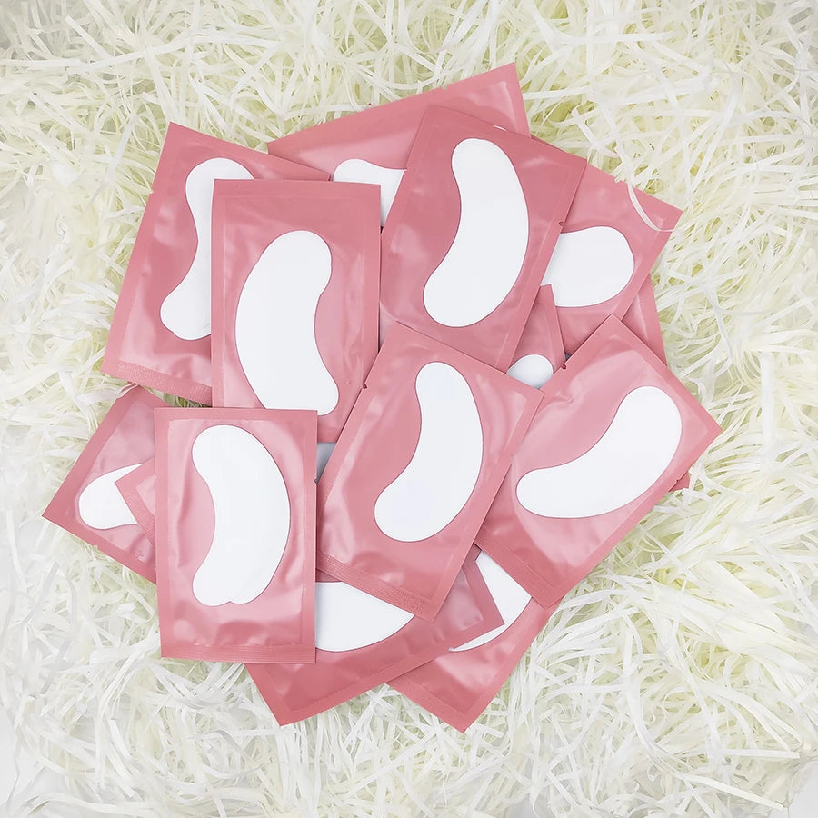 25/50/100 Pairs Hydrogel Eye Patches | Lint-Free Under Eyelash Pads for False Eyelash Application | LAUKISS Paper Stickers