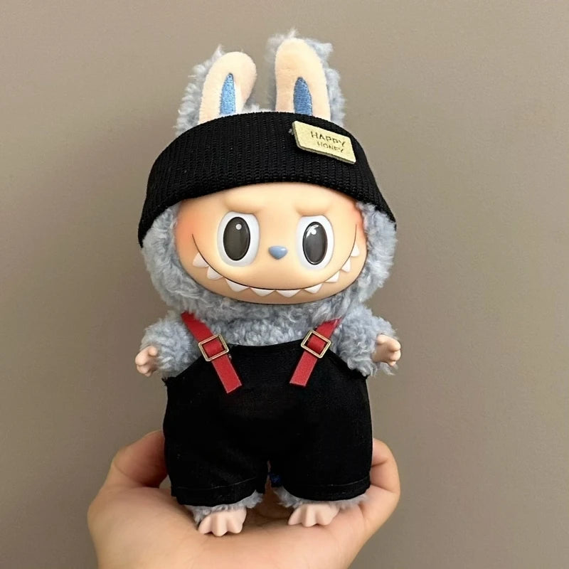 Labubu V1 V2 15/17cm Doll Clothing Set — Fashion Hoodie & Pants Korean Idol Style DIY Accessories Gift