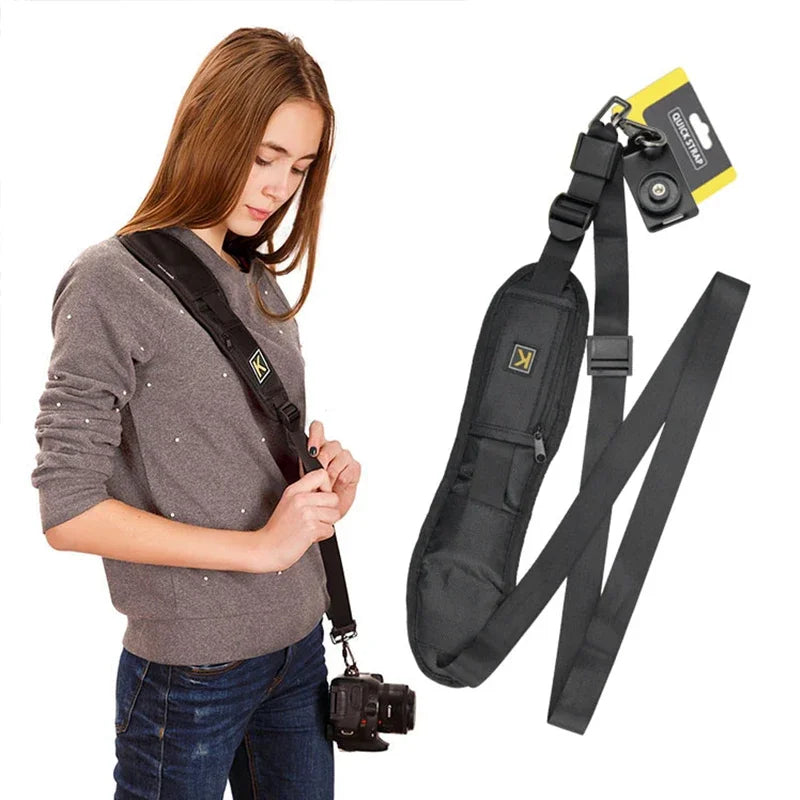 Portable Shoulder Camera Strap - Quick-Release Neck & Belt Strap for Canon, Nikon & Sony DSLR Cameras