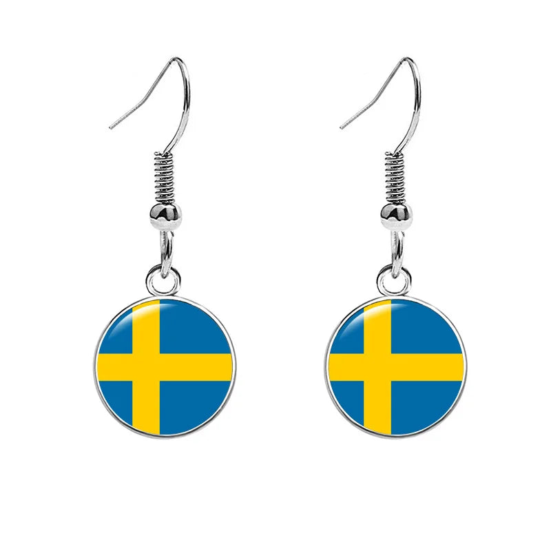France National Flag Earrings - Multicolor Country Flag Jewelry for Women, Travel Pride & Celebration Gifts