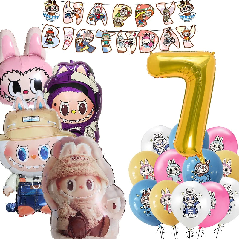 Doll Birthday Party Supplies – Disposable Tableware, Balloons, Banner & Stickers