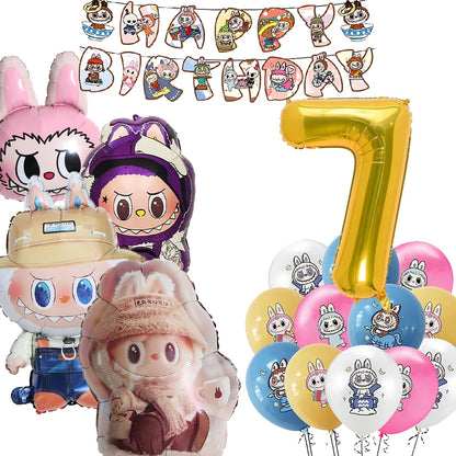 Doll Birthday Party Supplies – Disposable Tableware, Balloons, Banner & Stickers