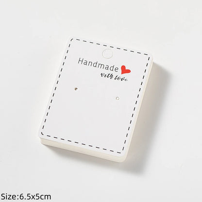 50pcs Earring Display Cards — Cardboard Jewelry Holder for DIY, Small Business, Organizer & Packaging Supplies