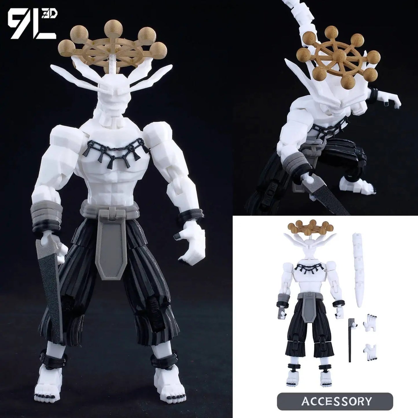 9L3D Printed Anime Action Figures — Jujutsu Kaisen Sukuna, Yuji, Yuta, Satoru Gojo Movable Mannequin Toys