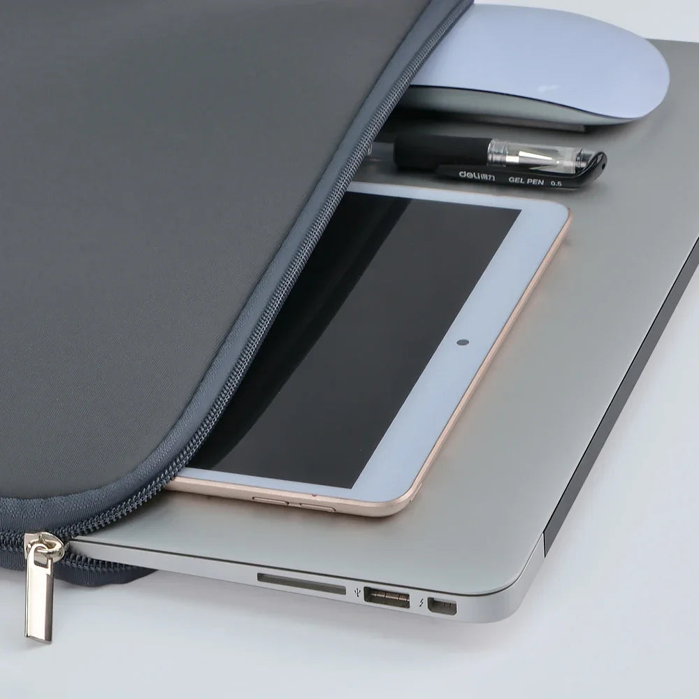 Soft Cotton Laptop Sleeve — Protective Notebook & Tablet Bag Case for 11"-15.6" MacBook, Xiaomi, Huawei, HP, Dell