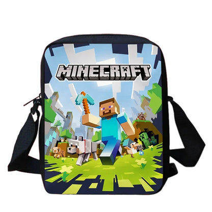 Mini-Craft Kids School Backpack Set — Front Pocket Backpack, Shoulder Bag & Pencil Case for Boys & Girls Ages 5-10