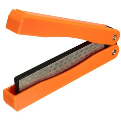 Portable Folding Pocket Knife Sharpener – Double-Sided Diamond Whetstone for Outdoor & EDC Blade Sharpening Tool