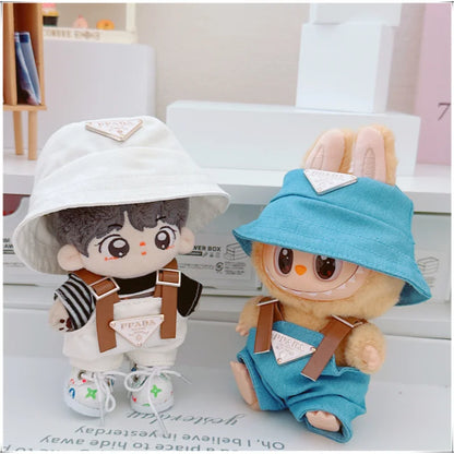 17cm Labubu Mini Doll Outfit Set - Hat, Clothes & Shoes for Labubu II Sitting Party Game Accessories