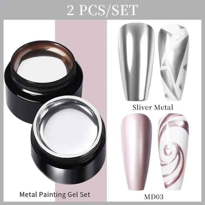 BORN PRETTY Spider Wire Gel Nail Polish 5ml - Flower Drawing & Creative Point-to-Line Nail Art Gel Varnish