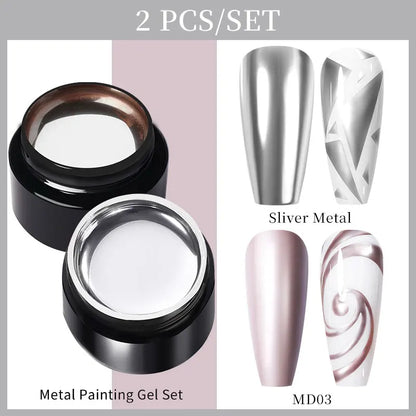 BORN PRETTY Spider Wire Gel Nail Polish 5ml - Flower Drawing & Creative Point-to-Line Nail Art Gel Varnish