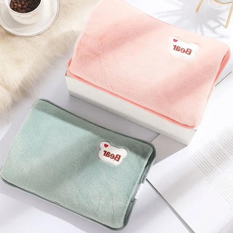 Rechargeable Electric Hot Water Bag - Soft Hand Warmer with EU Plug - Reusable and Convenient Pocket-Sized Warmth for Winter