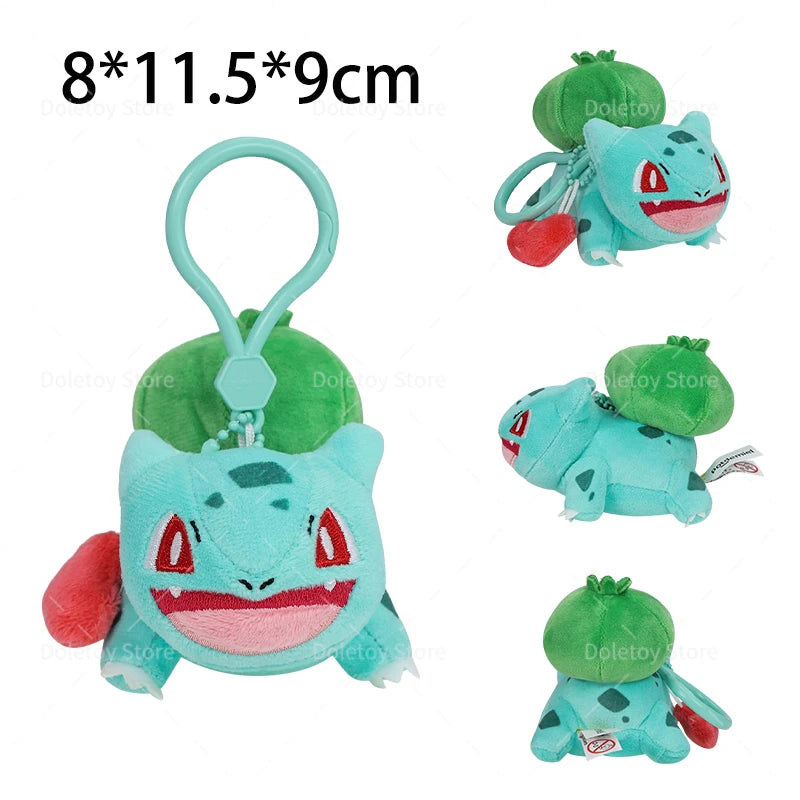 Original Pokémon Plush Keychain – Pikachu, Eevee, Charmander, Squirtle, Mew, Snorlax, Jigglypuff Cute Cartoon Doll Toy Gift for Kids