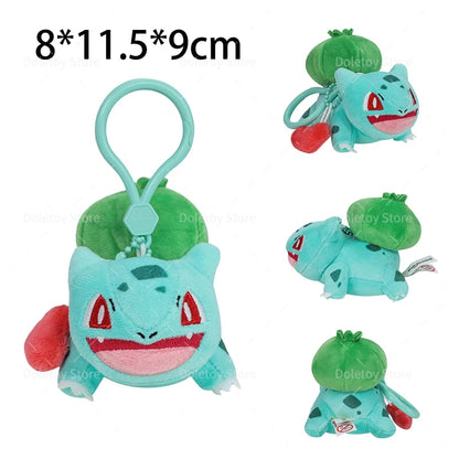 Original Pokémon Plush Keychain – Pikachu, Eevee, Charmander, Squirtle, Mew, Snorlax, Jigglypuff Cute Cartoon Doll Toy Gift for Kids