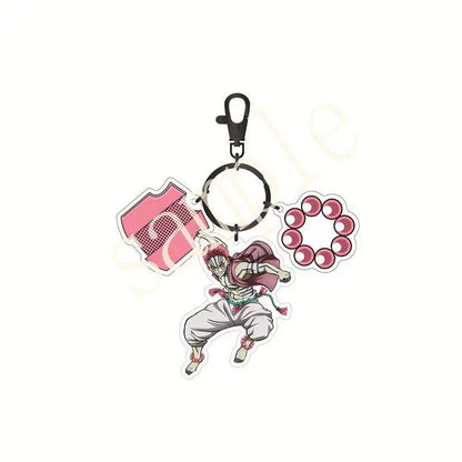 Anime Demon Slayer Acrylic Keychain – Tanjiro & Nezuko Kamado Cartoon Schoolbag Pendant Character Charm Kids Gift Accessories