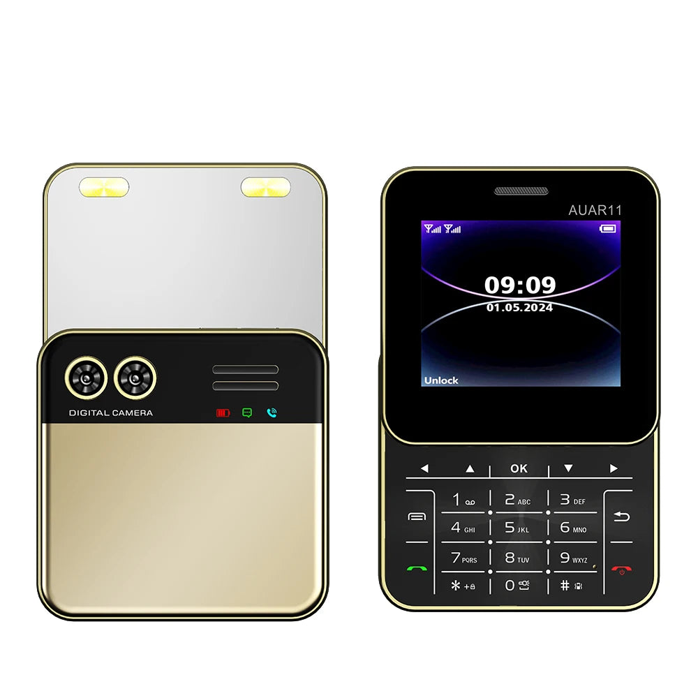 SERVO Mini 2G GSM Dual SIM Phone - Rotatable Slider Cellphone with Magic Voice, FM Radio & Quick Dial Buttons