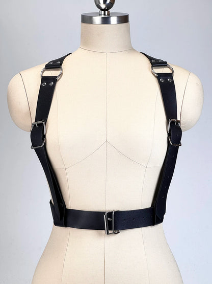 Women’s Punk Fashion Body Harness Belt, Gothic Street Style Waist Corset Suspenders Clothing Accessory