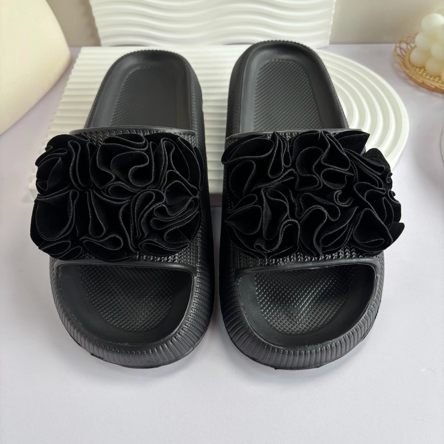 Women's Leopard Bow Flip Flops - Soft Thick-Soled Cloud Slippers for Summer Beach & Travel
