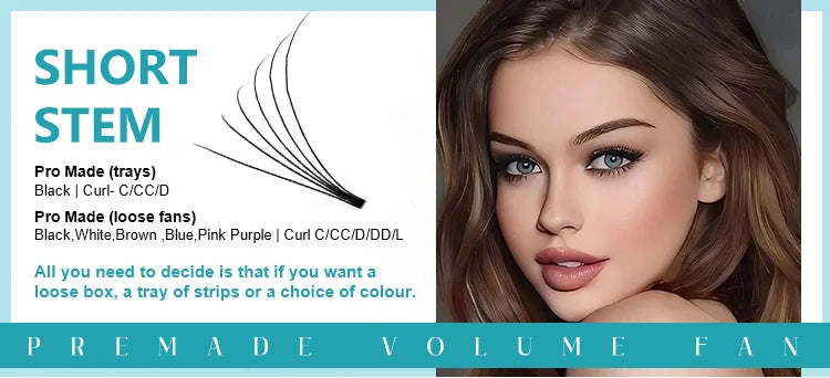 LAKANAKU 320 Fans Premade Volume Lashes – Fluffy Imported Material Eyelash Extensions, All Sizes