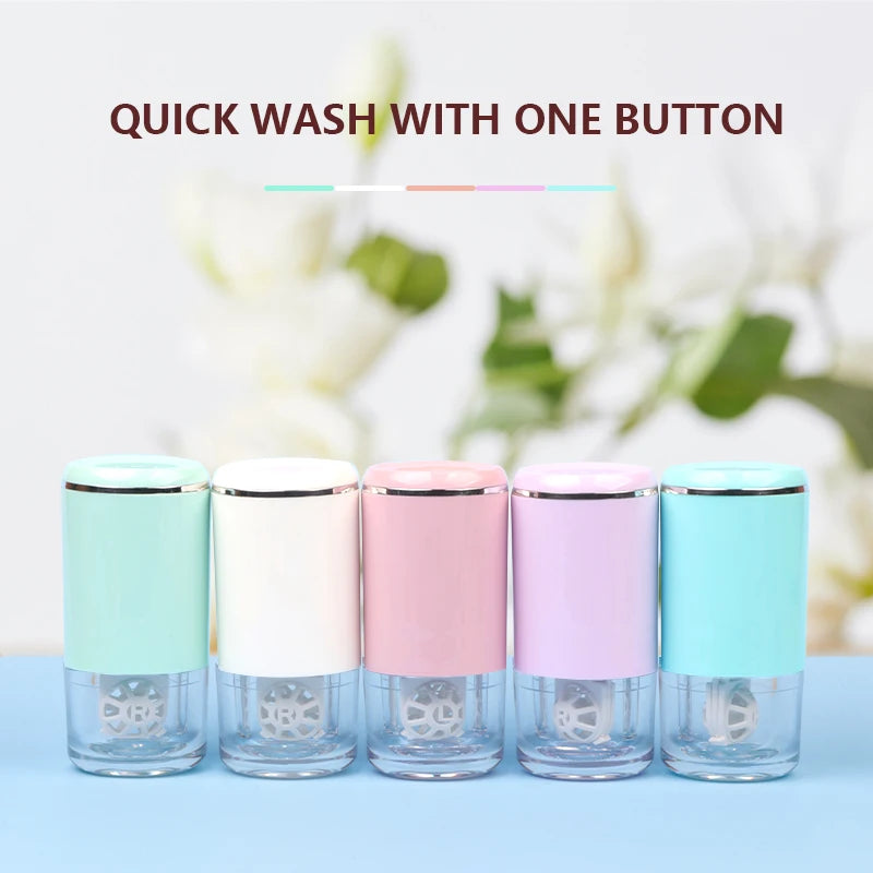 Ultrasonic Contact Lens Cleaner – Intelligent Automatic Cleaning Machine for Soft & Rigid Contact Lenses Travel Storage Case