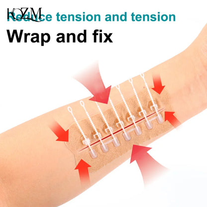 Zipper Wound Closure Patch - Portable Suture-Free Wound Dressing Strip for First Aid and Outdoor Use
