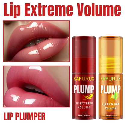 2PC Lip Plump Gloss Set – Long-Lasting Moisturizing Lip Oil Serum for Instant Volume, Repair & Fine Line Reduction