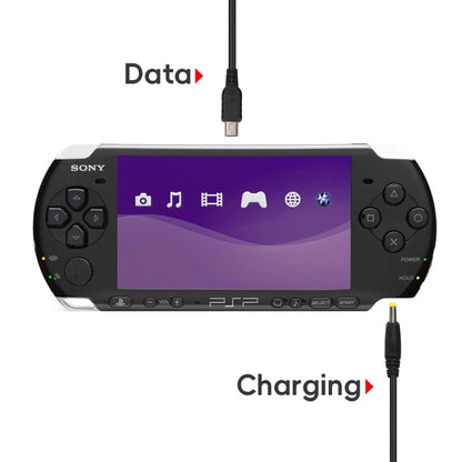 DATA FROG 2-in-1 USB Charger & Data Cable – For PSP 1000, 2000, 3000 Game Console Accessory