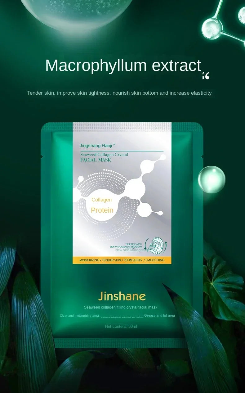 TikTok Hot Sale Seaweed Collagen Crystal Mask – Replenishing Fruit Jelly Skin Care, Transparent Masque
