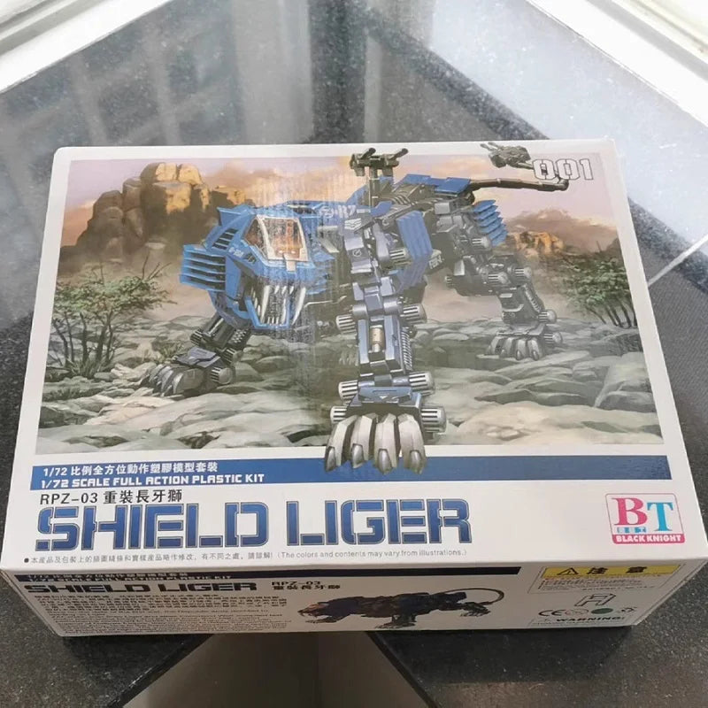 BT ZOIDS RPZ-03 Shield Liger Model Kit — 1:72 Scale Full Action Plastic Building Blocks for Birthday & Christmas Gifts
