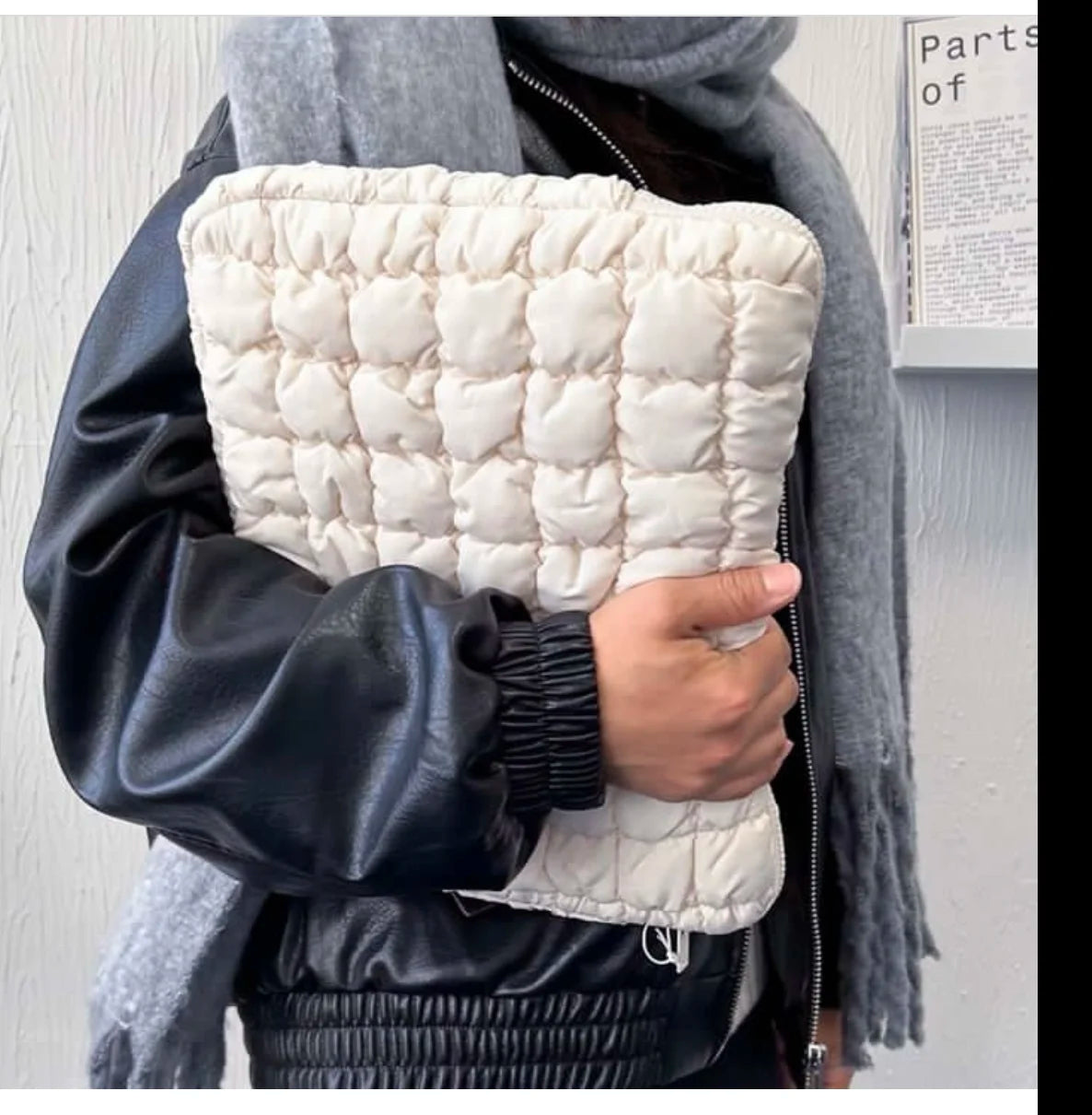 Puffy Quilted Laptop Bag Sleeve 11-15.6 Inch — Protective Notebook Cover for MacBook Air/Pro, iPad, Lenovo, HP