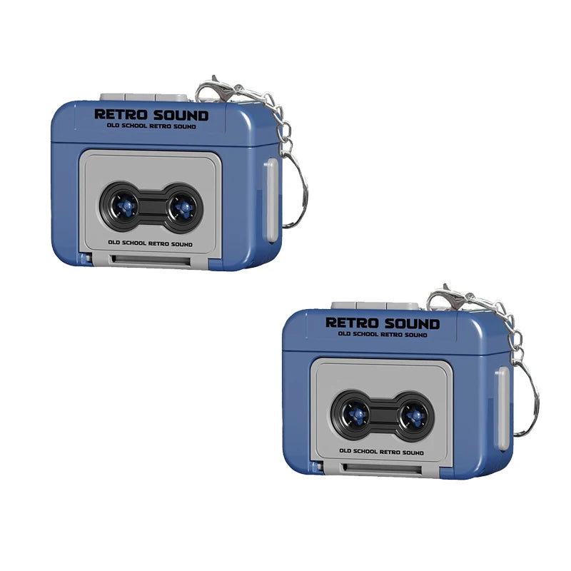 Retro Recorder Keychain - 15-Second Voice Recorder Cassette Tape Pendant for Bags, Couples & Friends