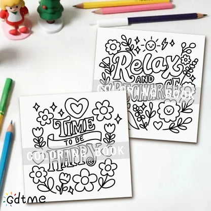 Motivational Quotes Coloring Book for Adults & Teens - Cute Cozy Daily Activities for Relaxation