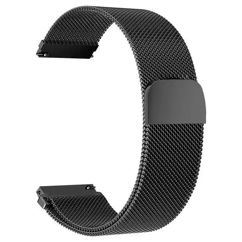 20mm/22mm Milanese Magnetic Loop Watch Strap – Compatible with Garmin Venu 2/3, Forerunner 55/158/165/245/255/265/645/745/965 Music