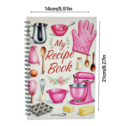 Cute Spiral Recipe Notebook – “My Favorite Recipe” Journal, Fun Kitchen Cookbook Organizer & Writing Notebook